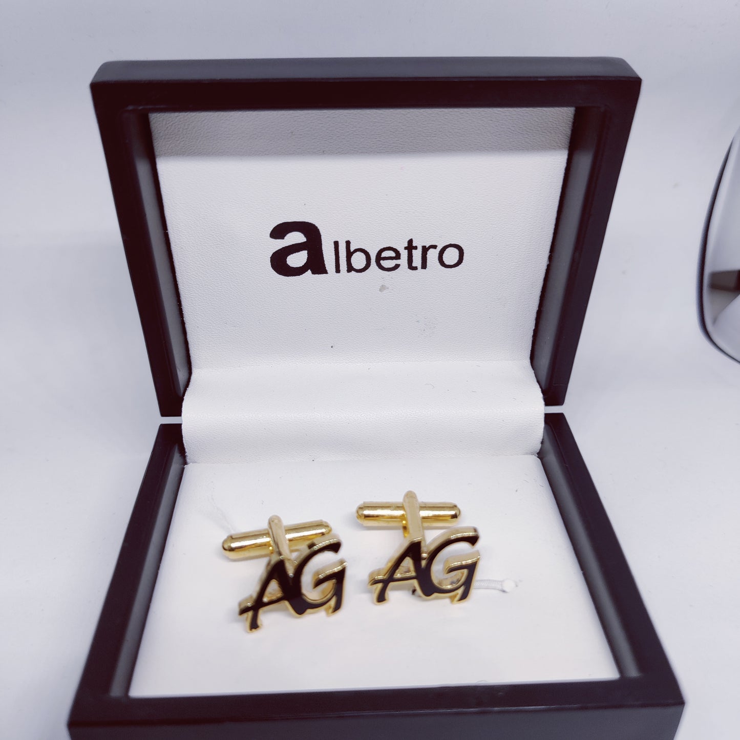 AG Double Initial Enamel Cufflinks