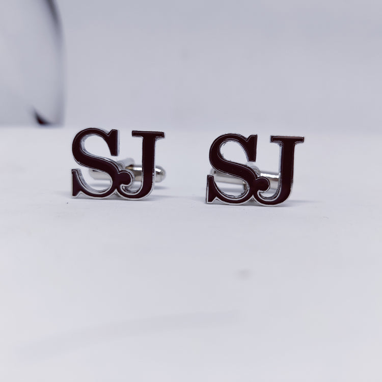 SJ Double Initial Monogram Cufflinks