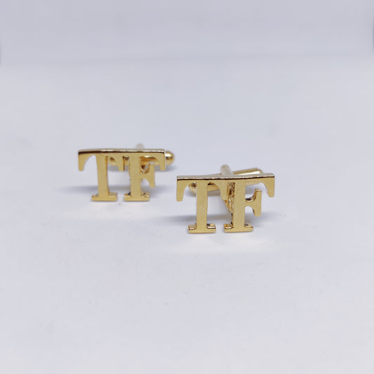 TF Gold Double Initial Cufflinks