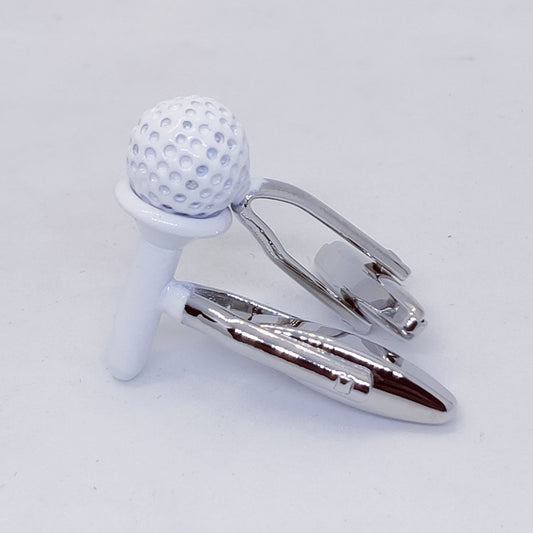 Golf Ball and Tee Cufflinks