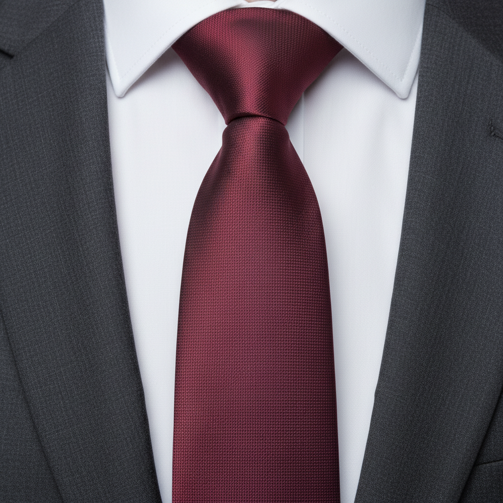 Imperial Wine Solid Necktie