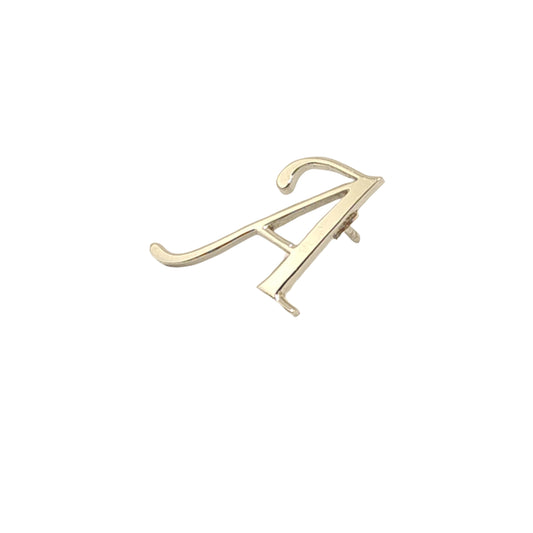 Initial A Lapel Pin