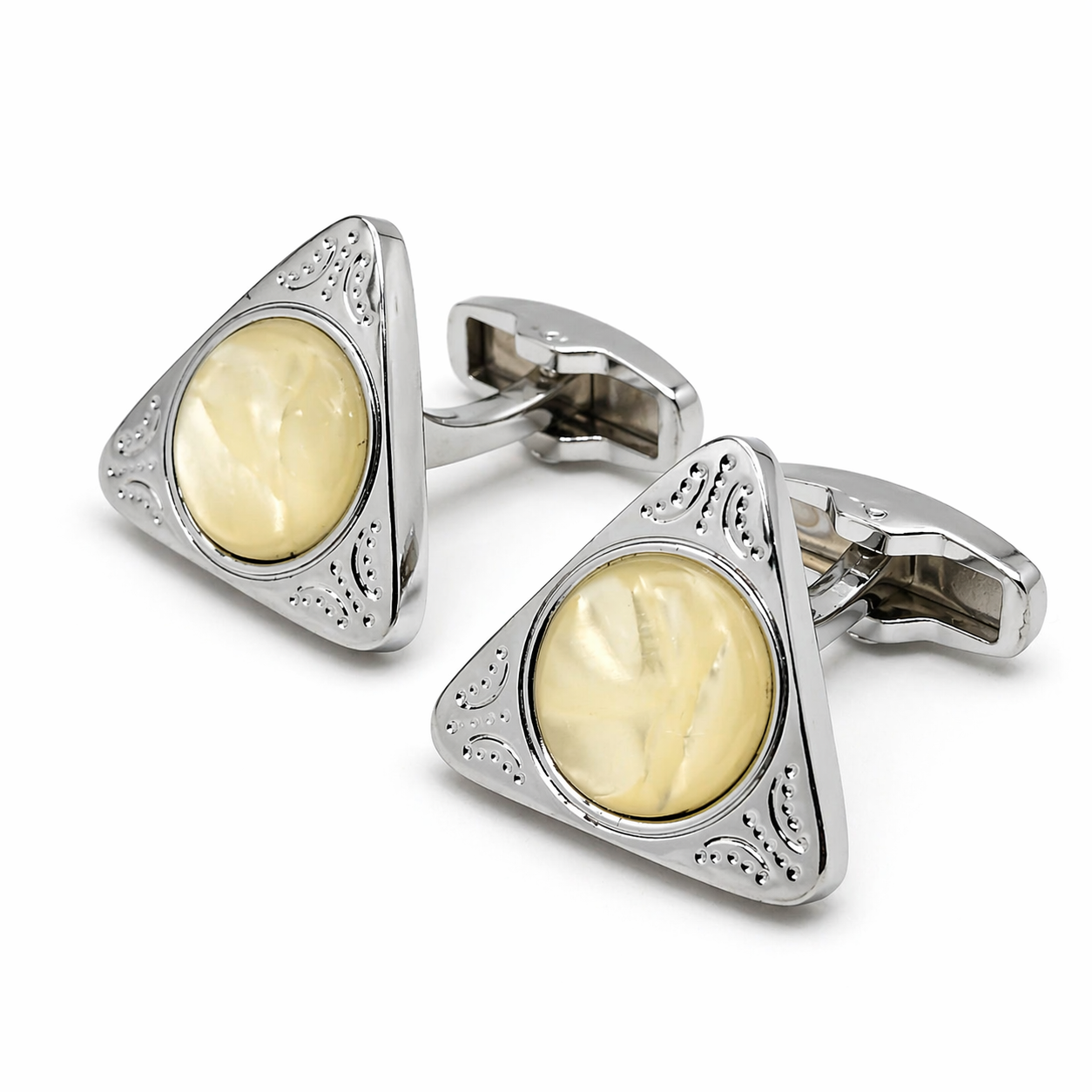 IvoryCrestTriangleCufflinks