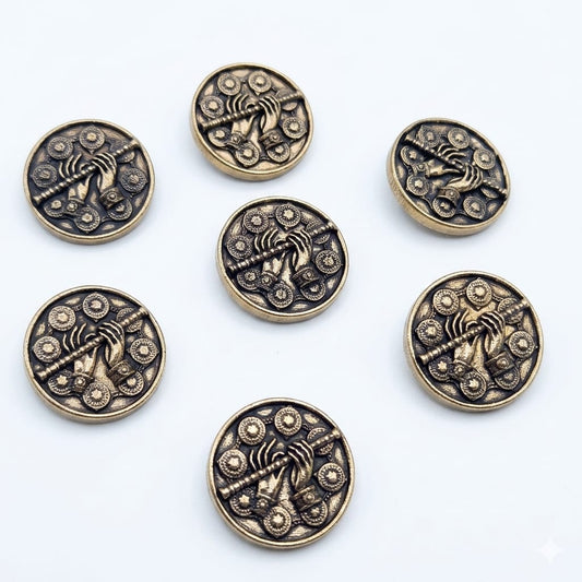 Banke Bihari Button — Sacred Brass