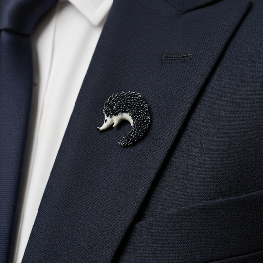 Midnight Hedgehog Brooch  Artistic Finish