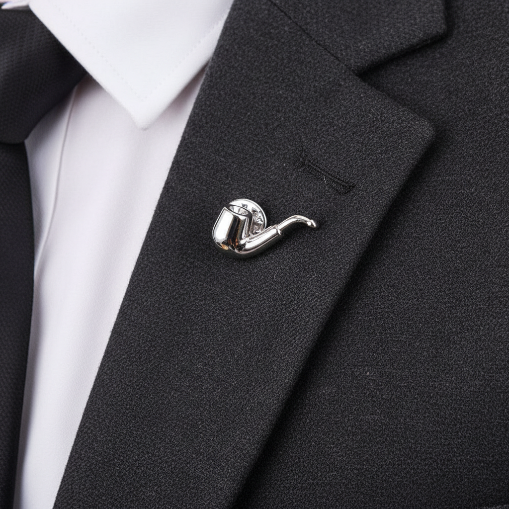 Novelty Smoking pipe lapel pin