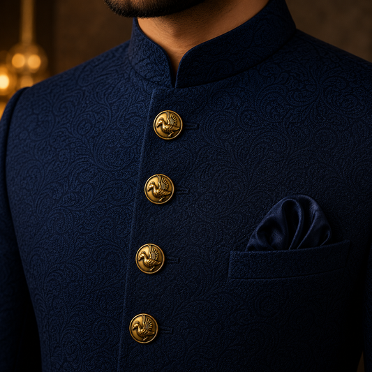 Mor Brass Buttons — Antique Gold Peacock