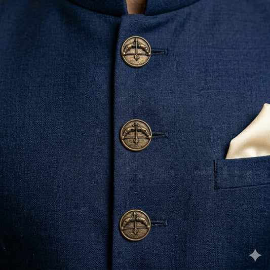 Shri Ram Bow & Arrow Button — Sacred Brass