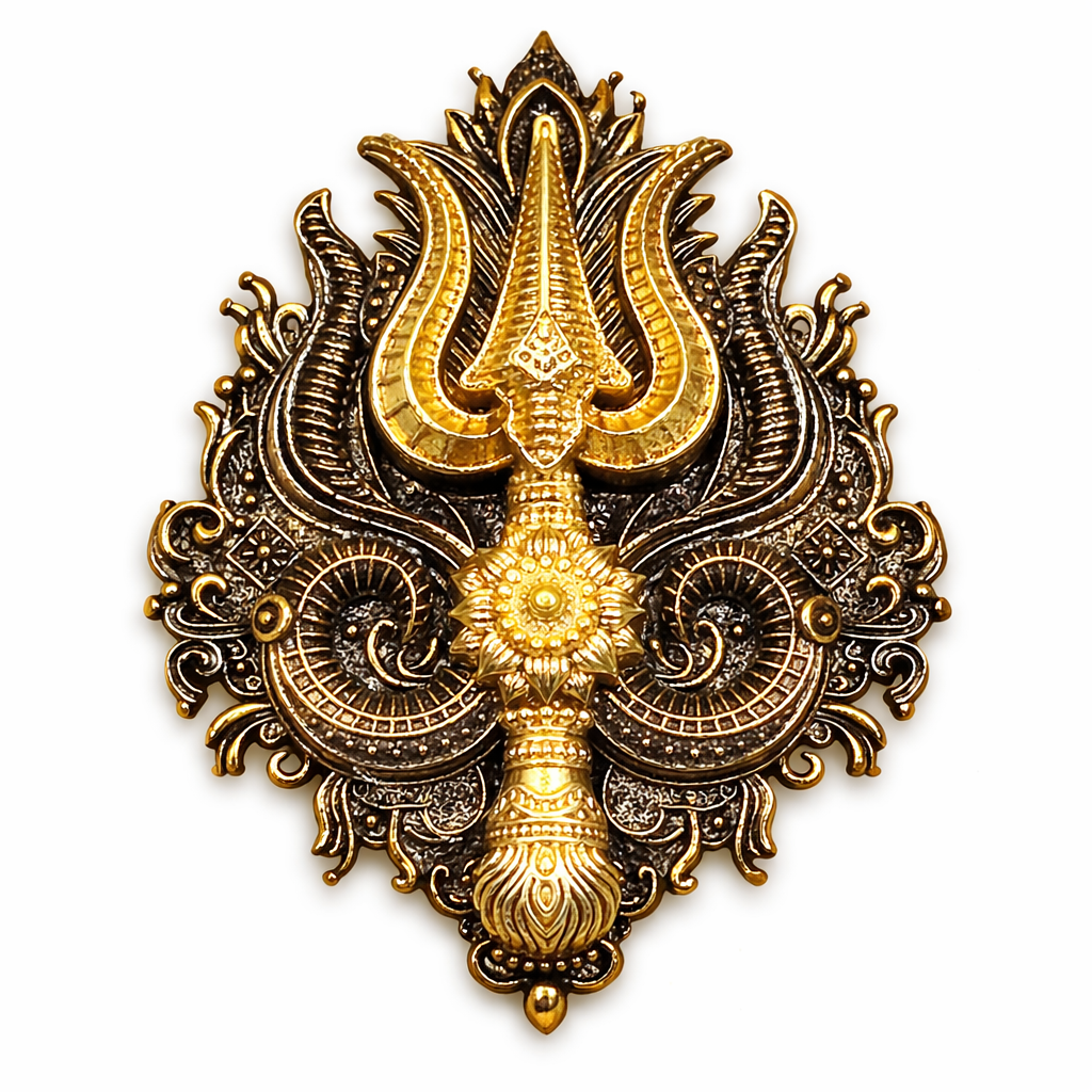 Shiva Trishul Brooch