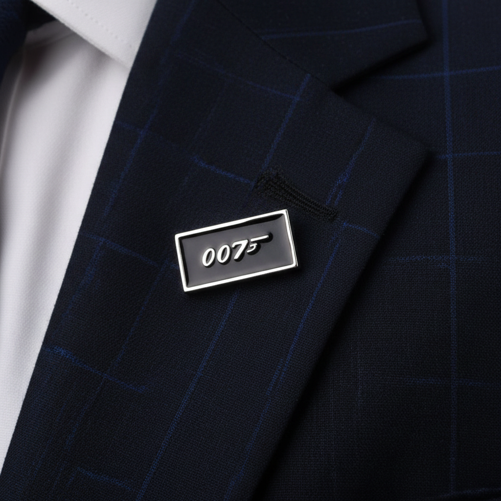 Enamel 007 Lapel Pin