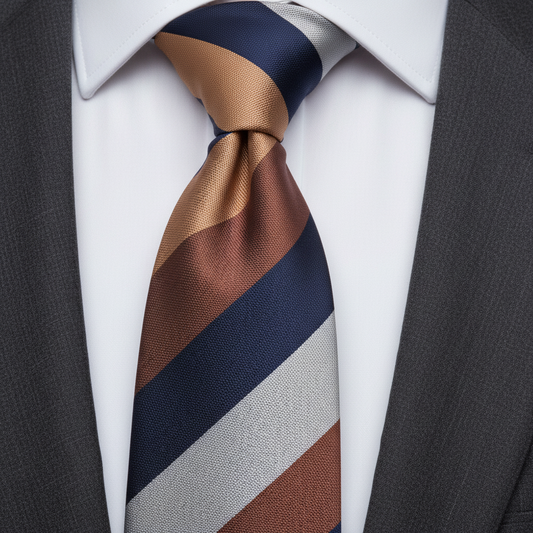The Heritage Stripe Tie  Classic Tricolor Edition
