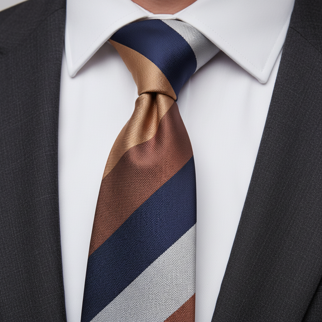 6cm Multi Color Jacquard Stripe Tie