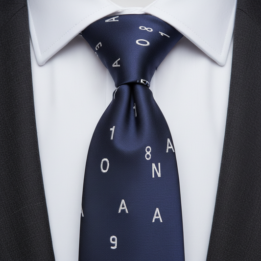 Midnight Alpha Numeric Necktie