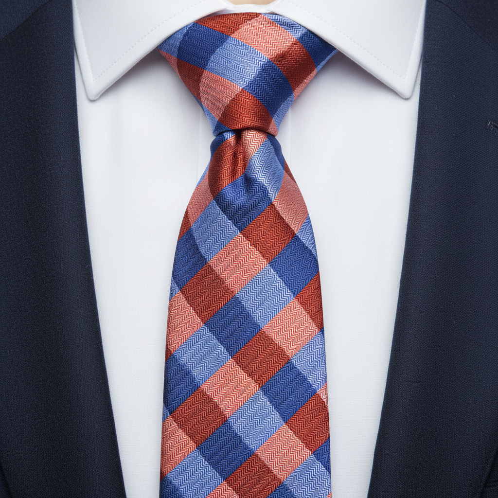 8cm Bold Checkered Formal Tie