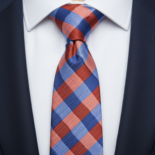 8cm Bold Checkered Formal Tie