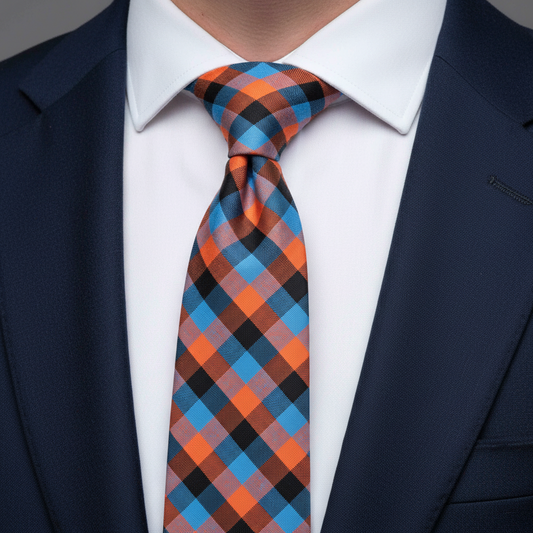 Multi Color Cotton Gingham Tie