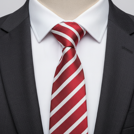 Crimson Stripe Executive Necktie