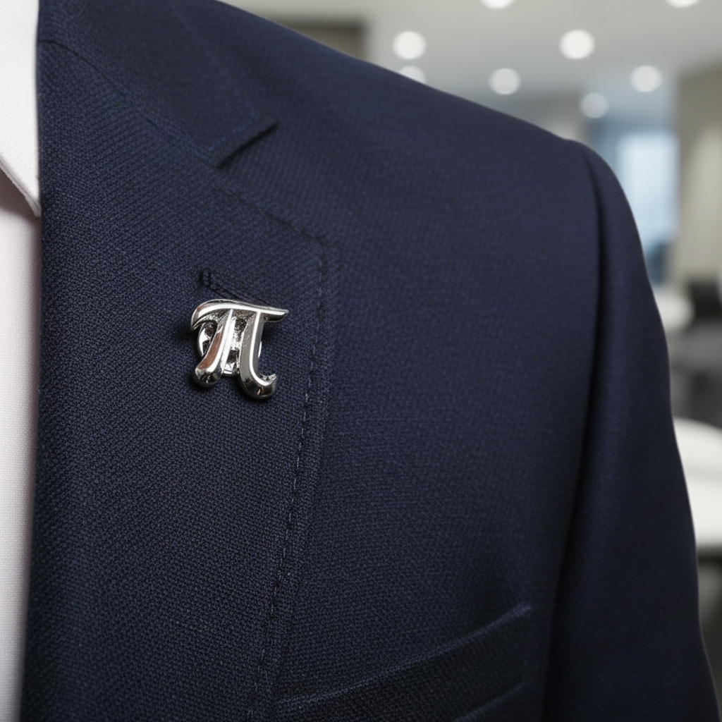 Pi Symbol Lapel pin