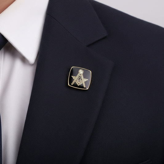 Masonic Square and Compass Lapel Pin