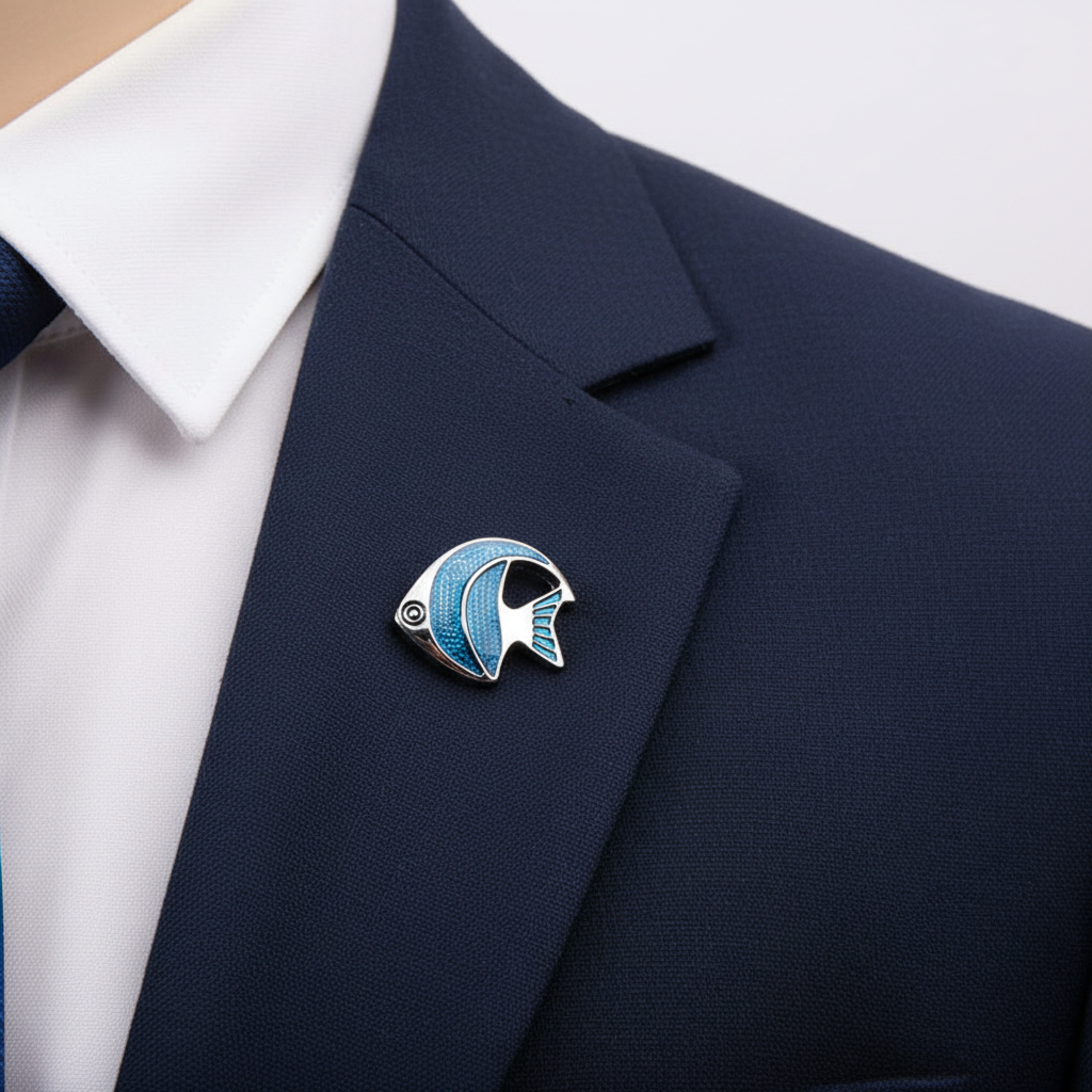 Enamel Angelfish Lapel Pin