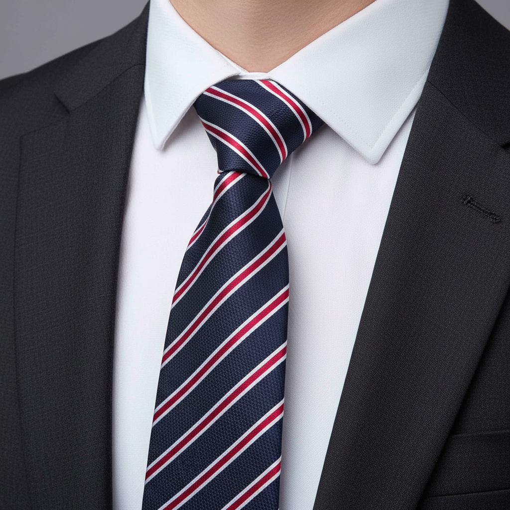 Denim Blue Melvin Stripe Necktie