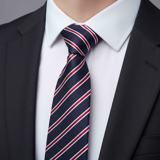 Denim Blue Melvin Stripe Necktie