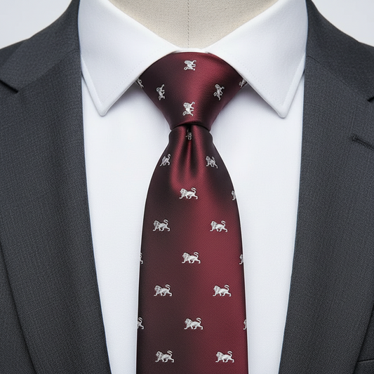 7.5cm Wine Lion-King Tie
