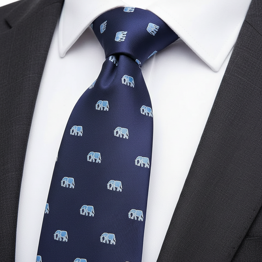 8cm Elephant Printed Tie