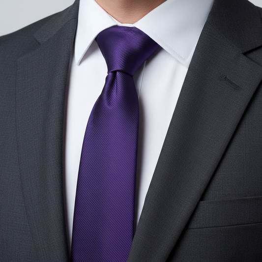 8cm Solid Purple Tie