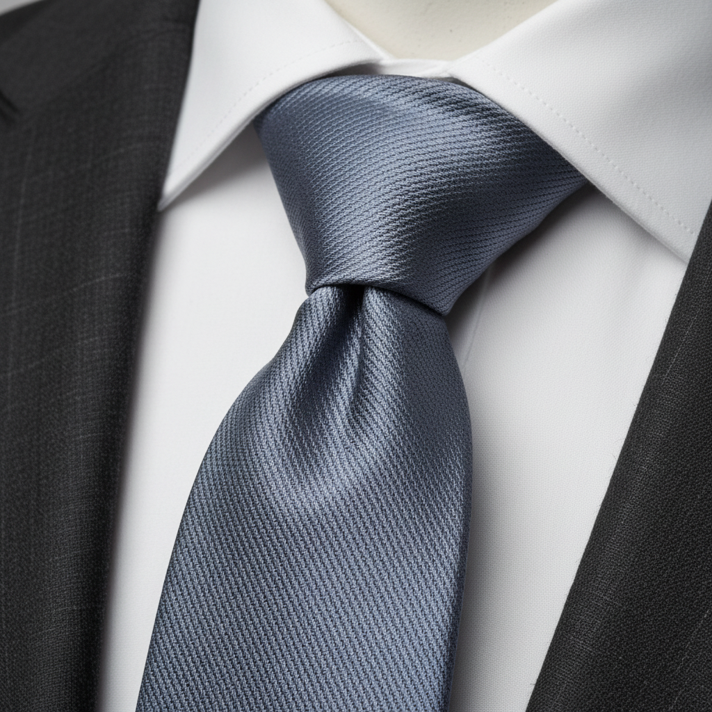 8cm Solid Grey Tie