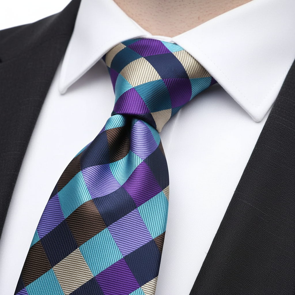 8cm Multi Checkered Necktie
