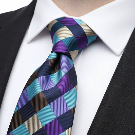 8cm Multi Checkered Necktie