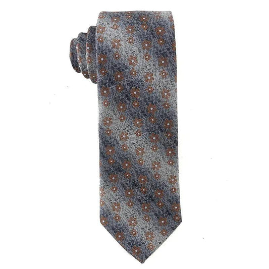 Flower Printed Wood Colour Tie