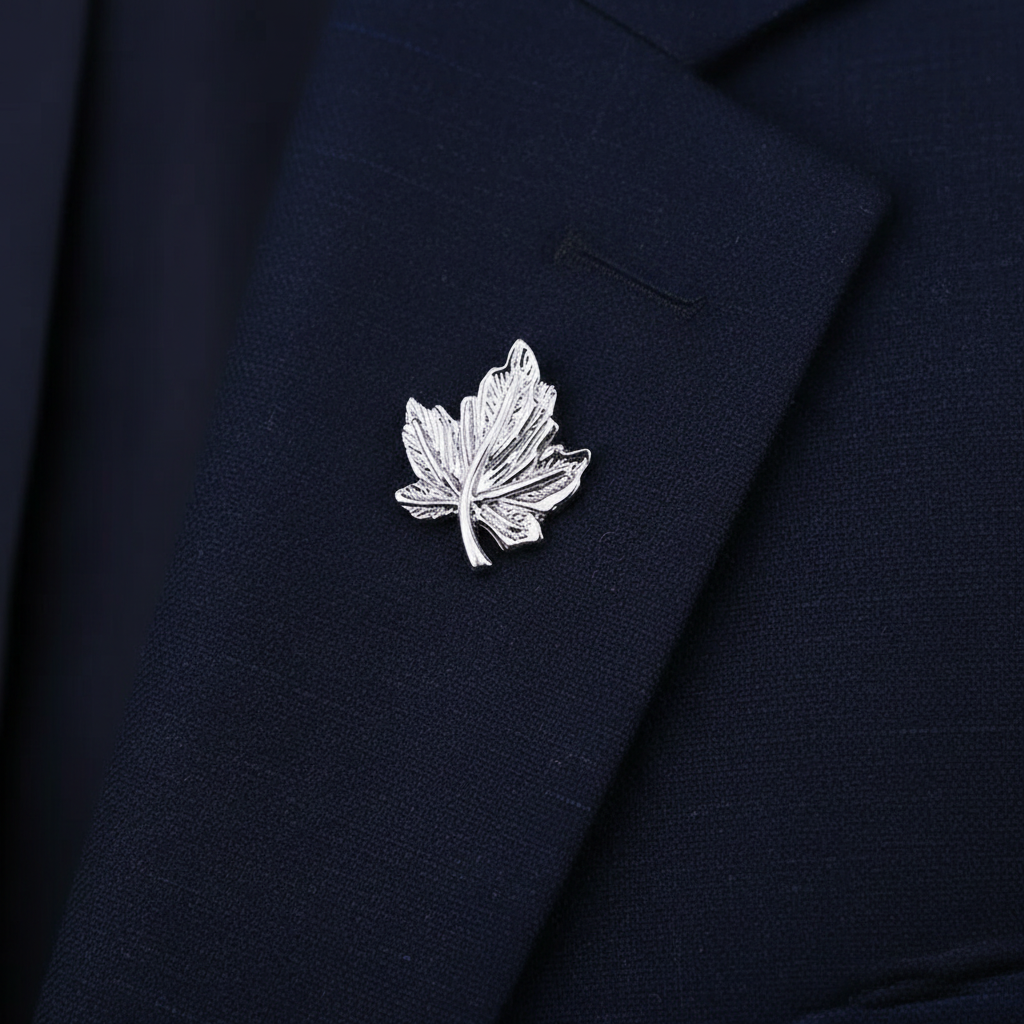 Silver Maple Leaf Lapel Pin