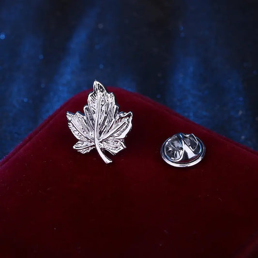 Silver Maple Leaf Lapel Pin