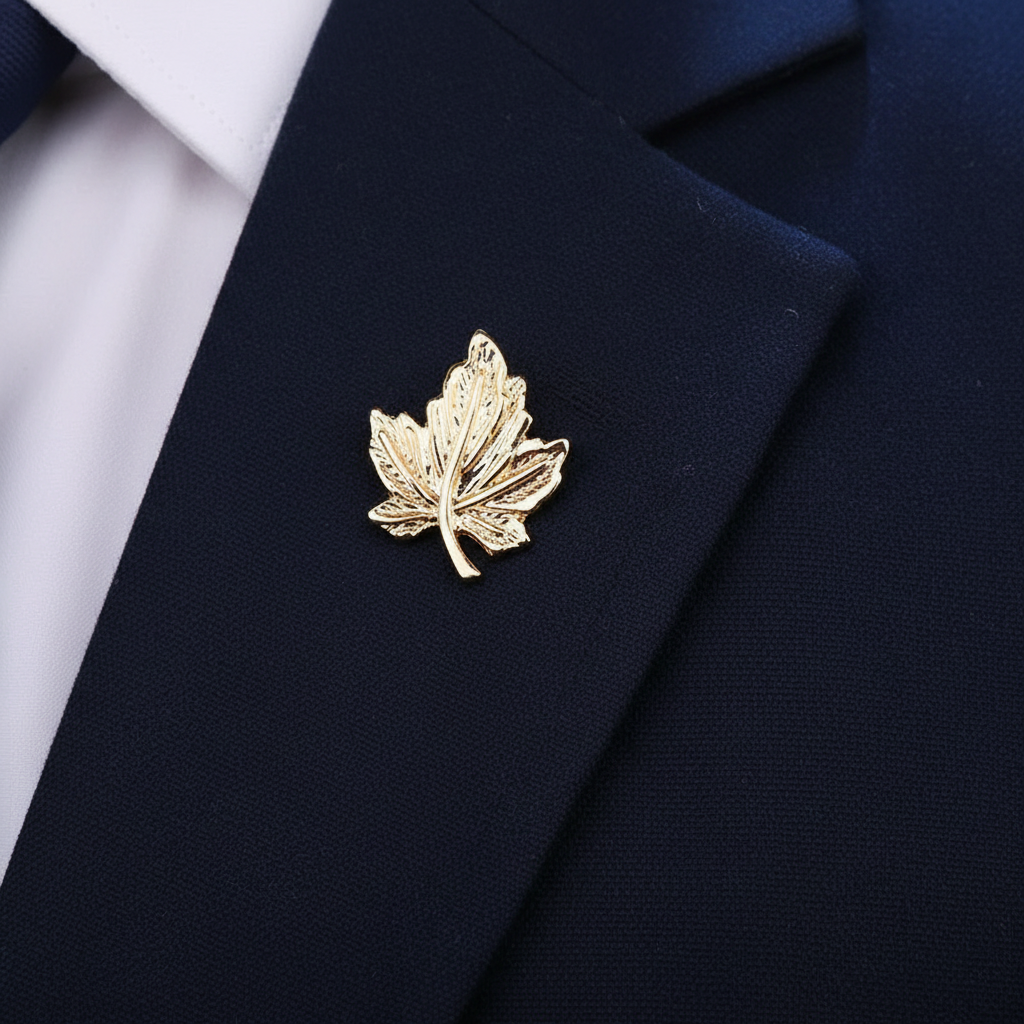 Gold Maple Leaf Lapel Pin