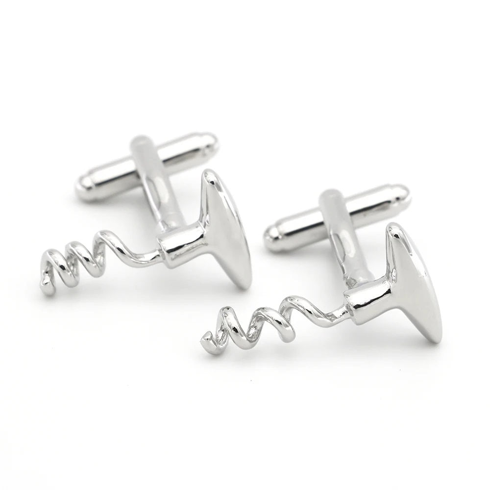 Cork opener design cufflinks