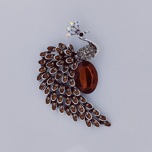 Crystal Peacock BroocShopwithstyle