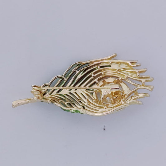 Peacock Feather Brooch