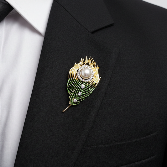 Peacock Feather Brooch