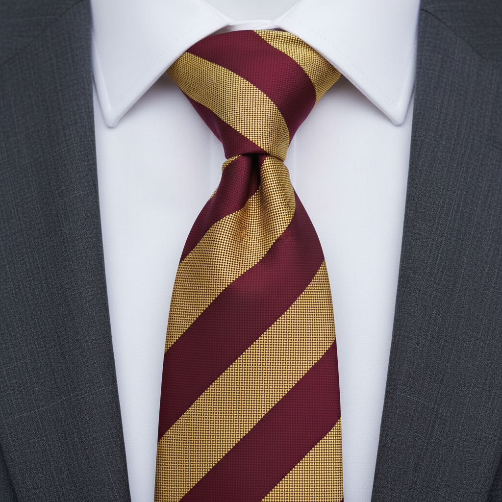 8cm Red Yellow Striped Tie