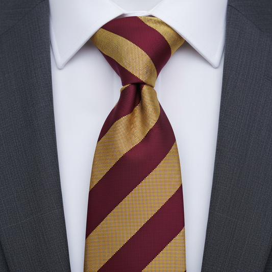 8cm Red Yellow Striped Tie