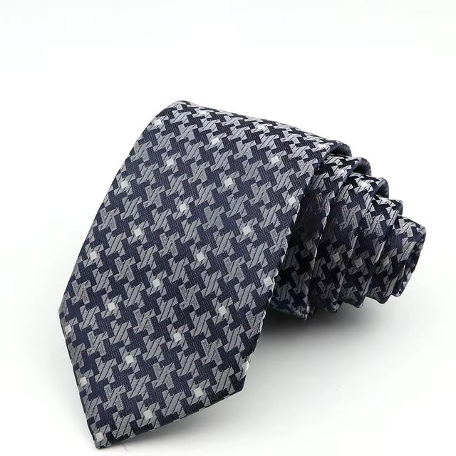 6cm Silver Grey Graphics Tie-Shopwithstyle