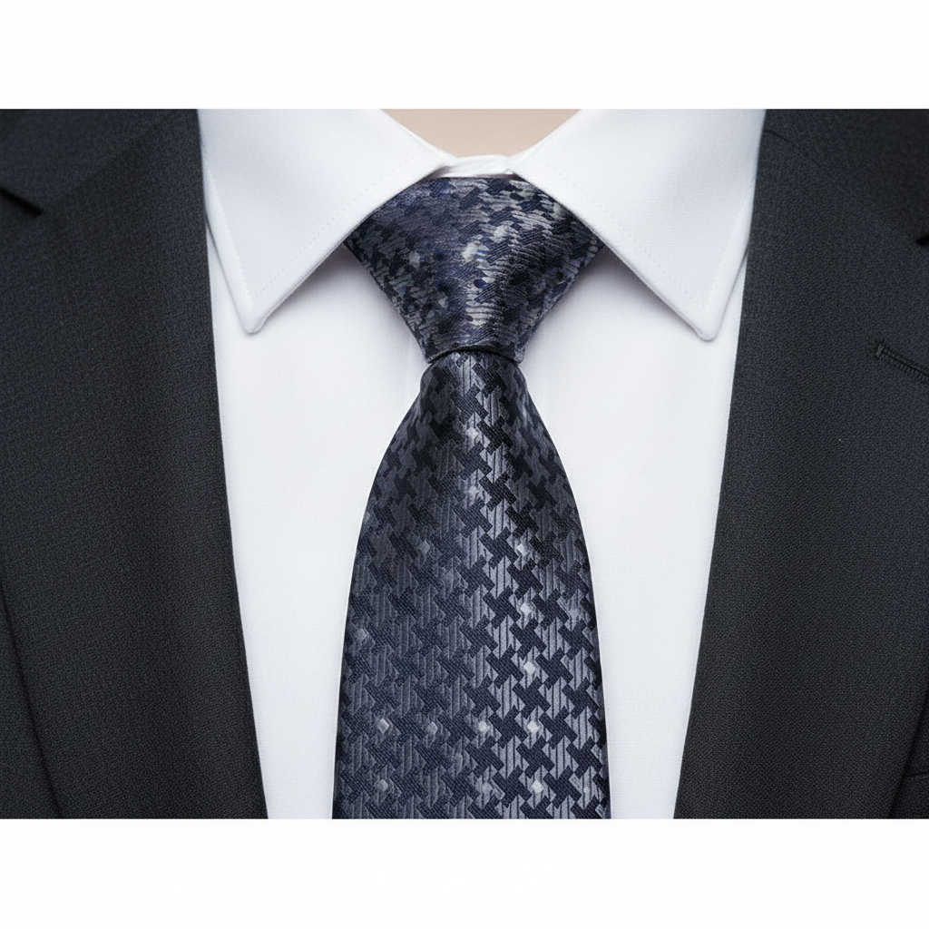 6cm Silver Grey Graphics Tie