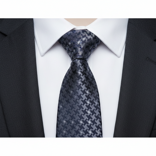 6cm Silver Grey Graphics Tie