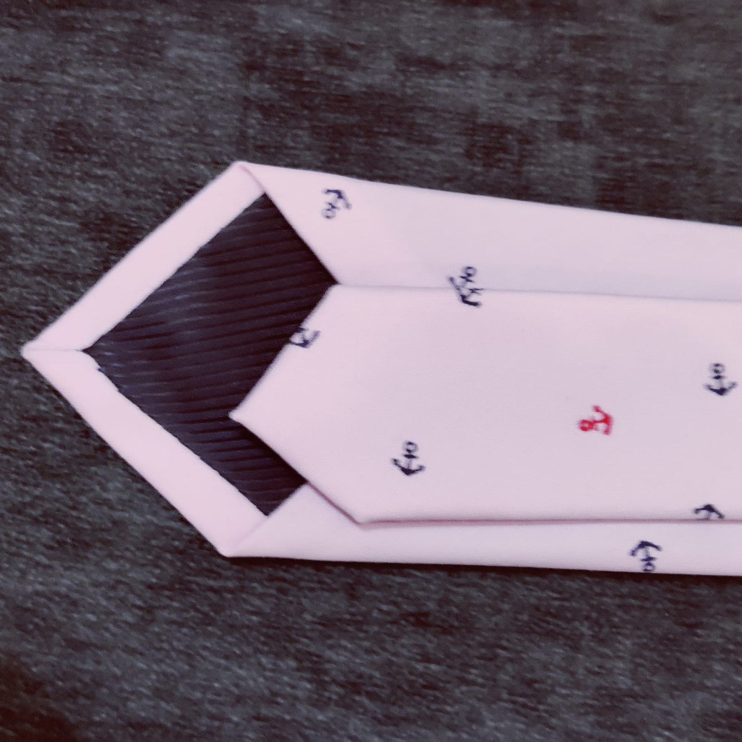 6cm Solid Pink Anchor Tie