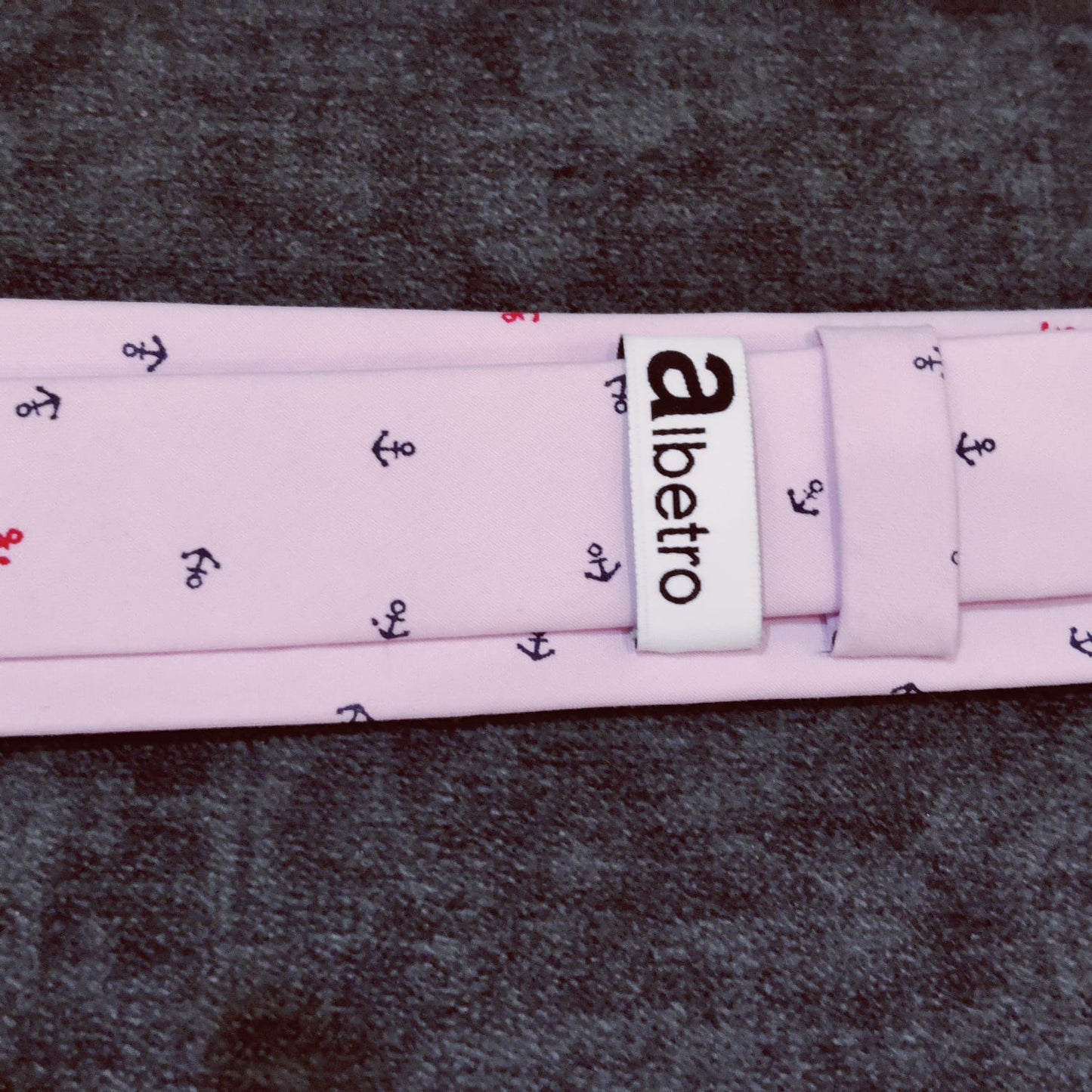 6cm Solid Pink Anchor Tie