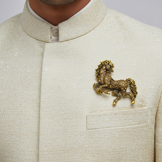 Gallop Guru Diamonte Horse Brooch