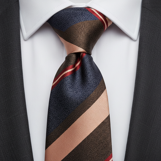 8cm Vintage Textured Striped Necktie