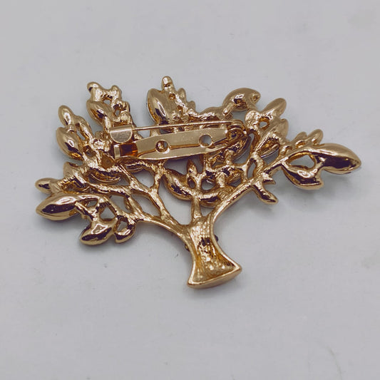 Tree of Life Emerald Brooch